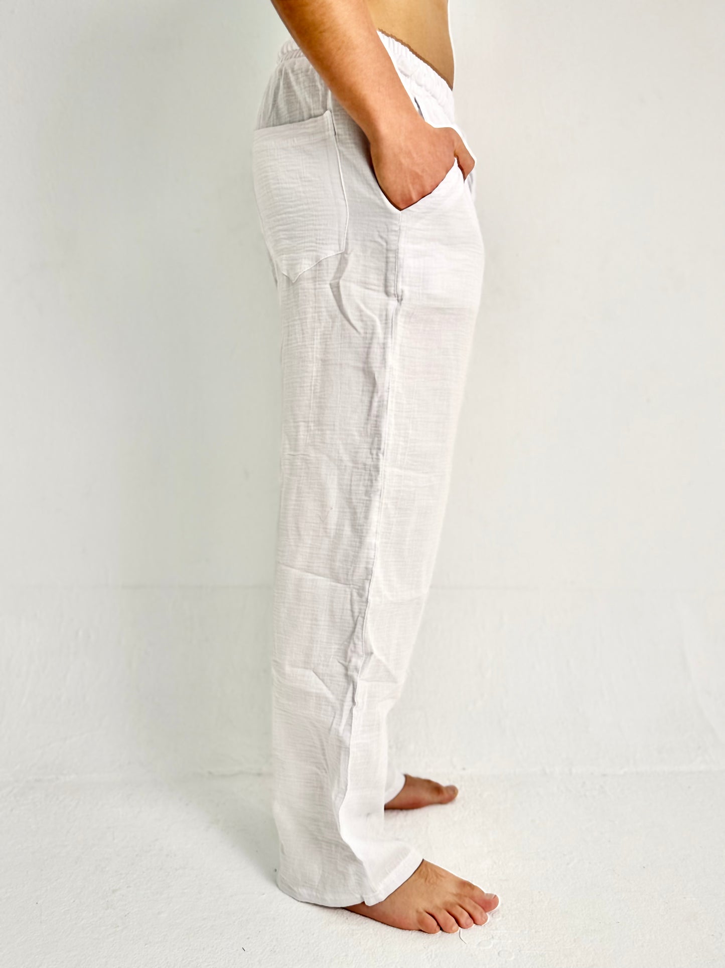 White Linen Pants