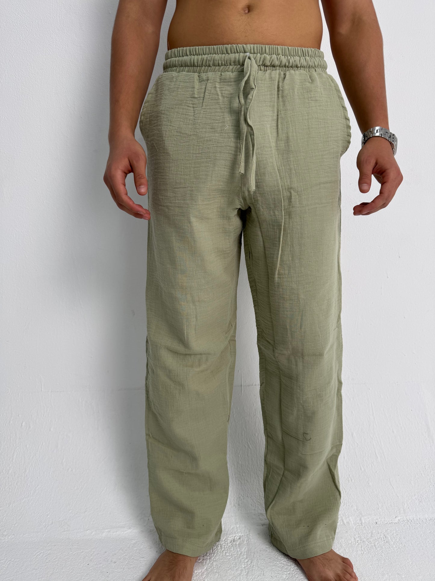 Mint Linen Pants