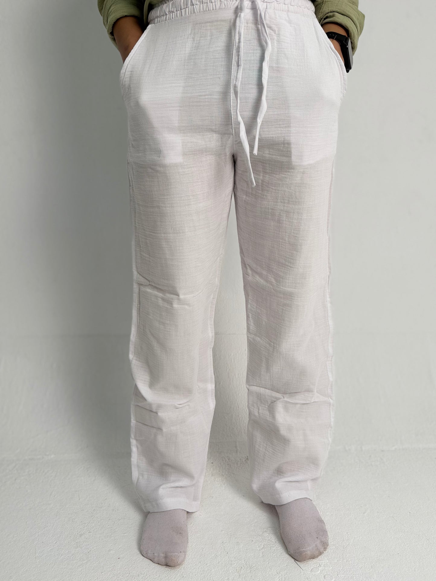 White Linen Pants