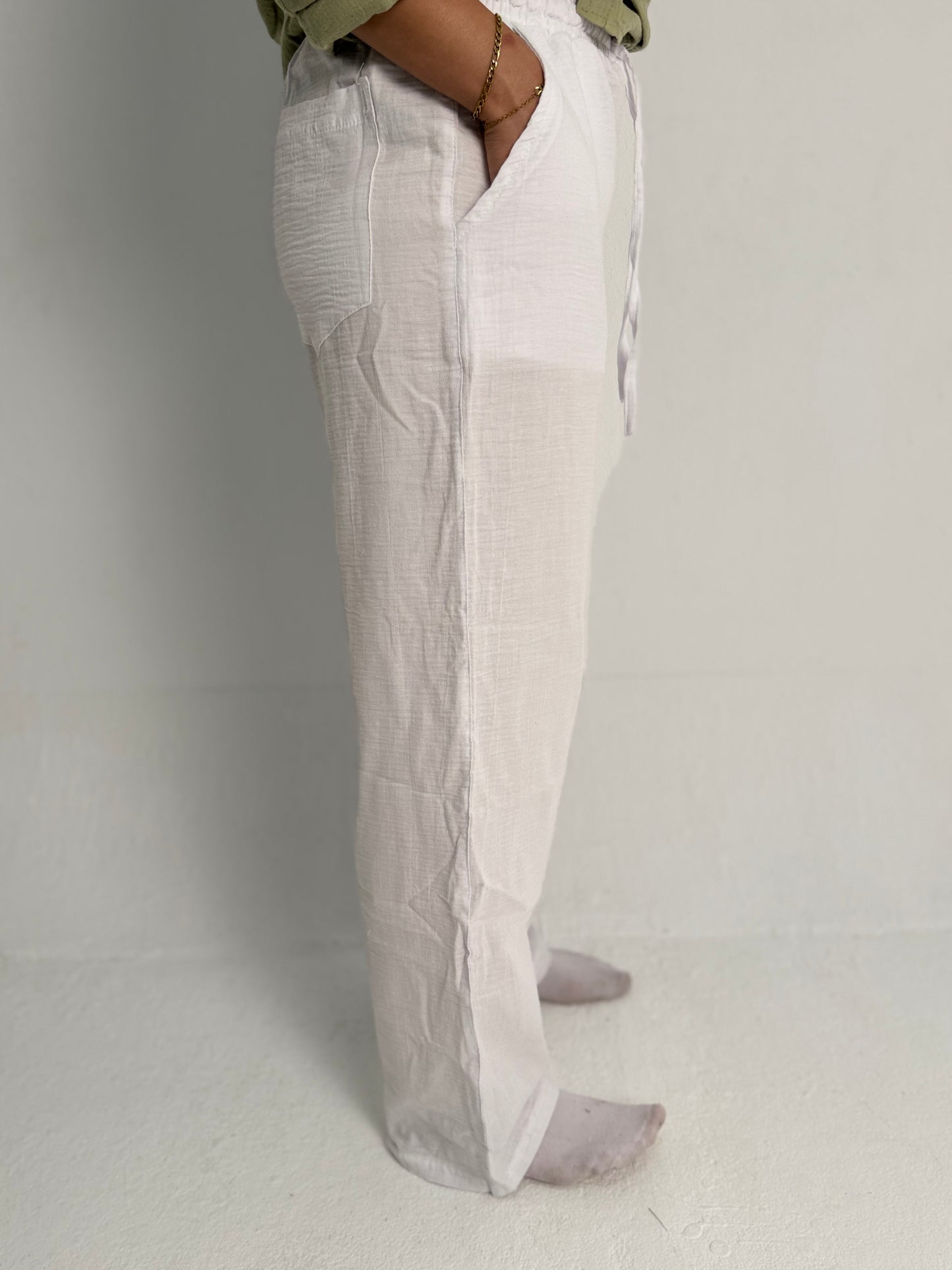 White Linen Pants