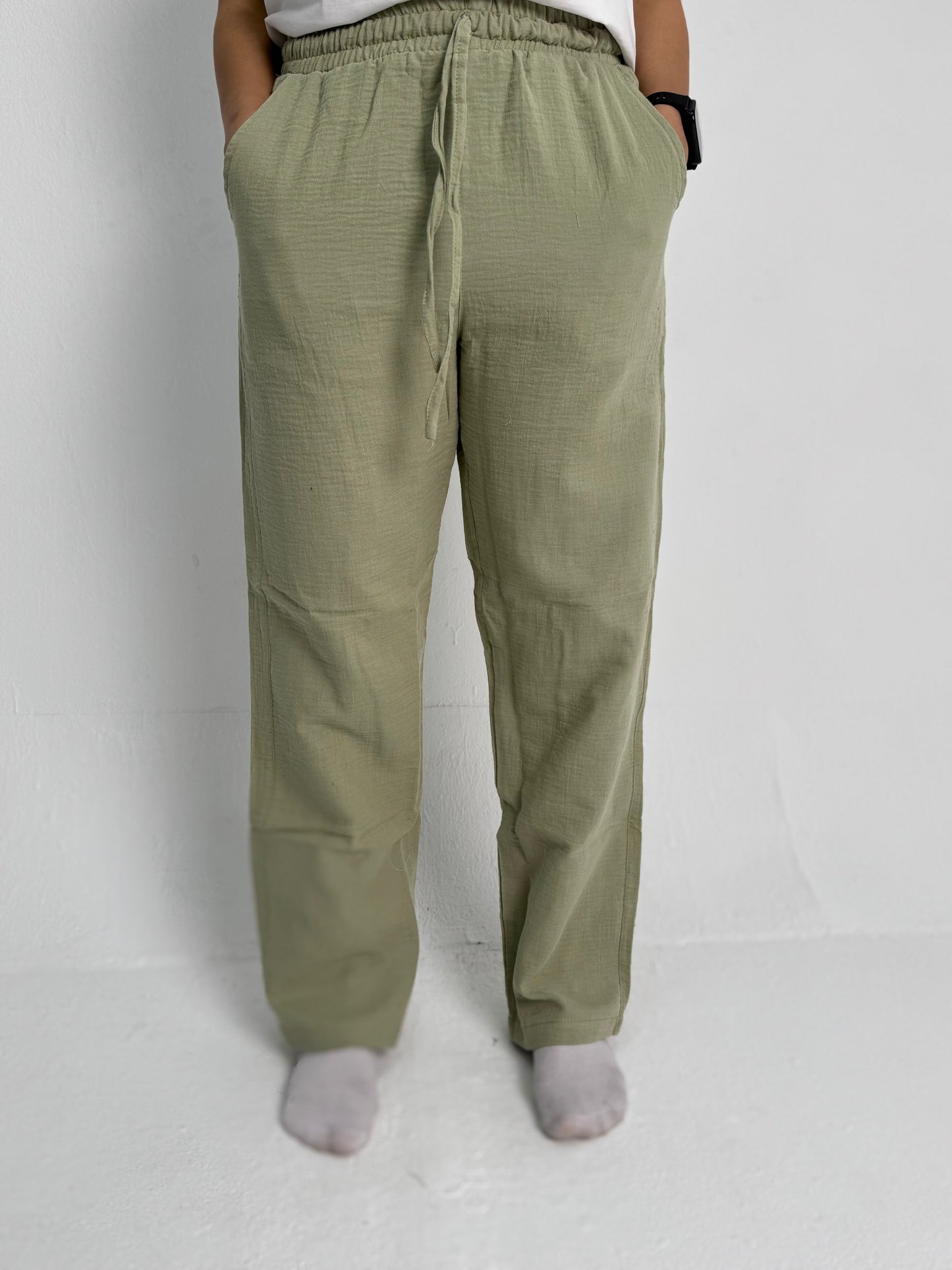 Mint Linen Pants