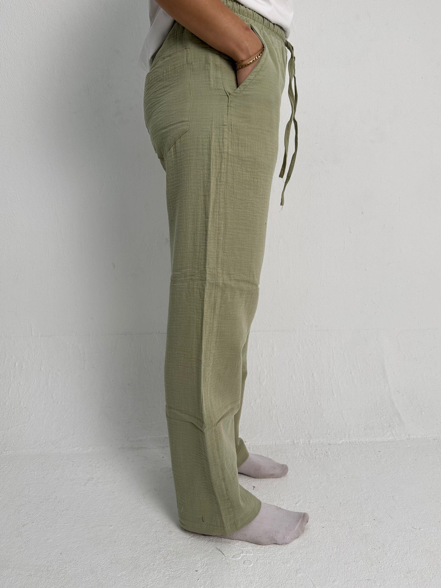 Mint Linen Pants